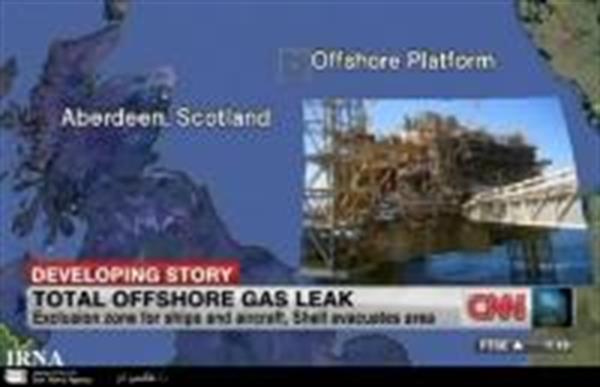 نشت گاز از سکوی نفتی توتال/فاجعه زیست محیطی در دریای شمال