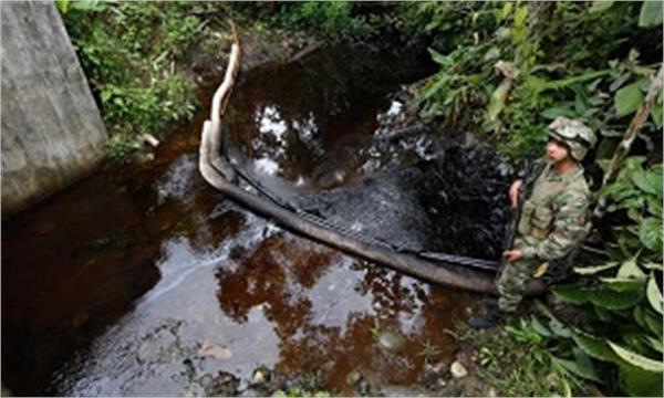 ریختن هزاران گالن نفت به‌ جنگل‌های کلمبیا