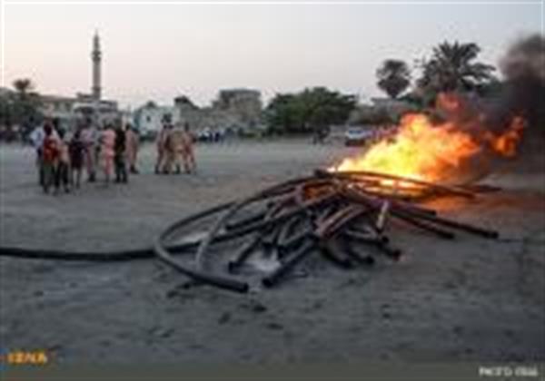 کشف خط لوله قاچاق گازوئیل در بندرعباس