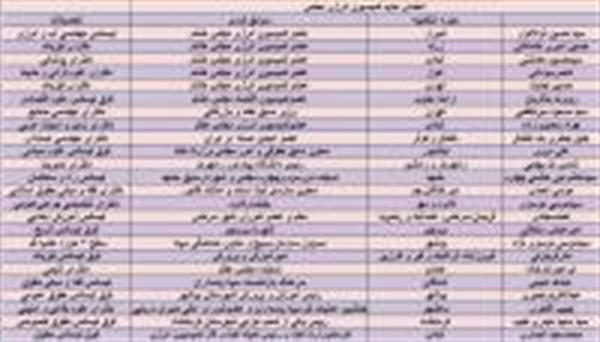 فهرست، سوابق و تخصص 24 عضو کمیسیون انرژی مجلس نهم