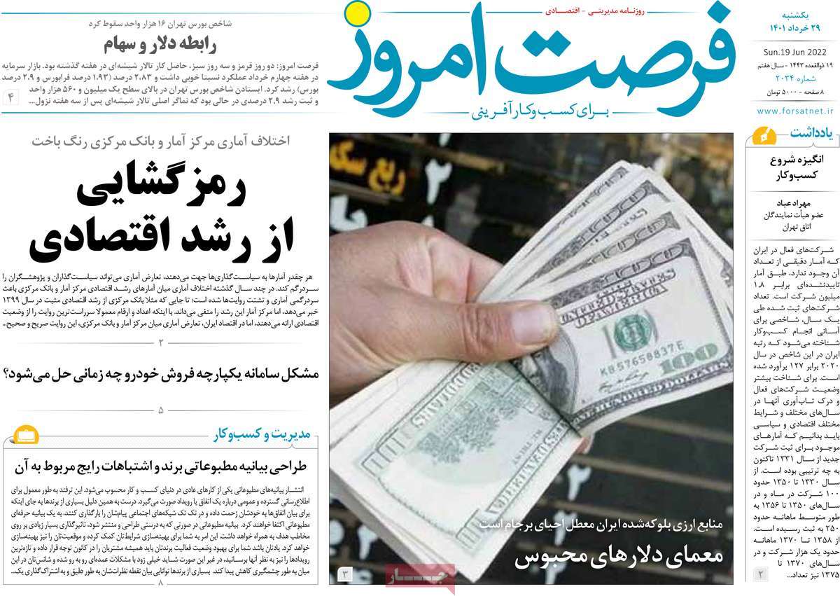 روزنامه های مهم امروز 29-03-1401 15