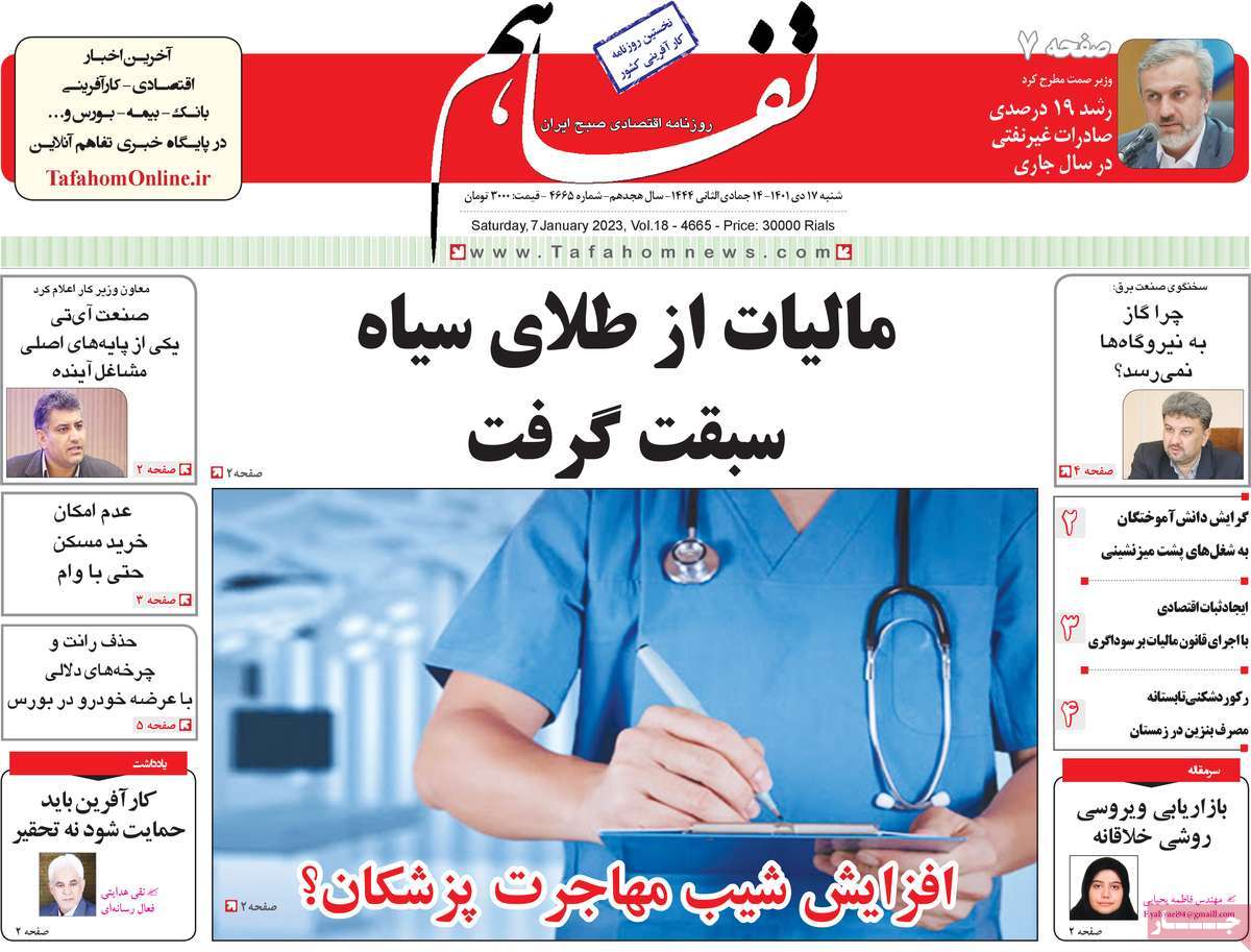 روزنامه های امروز مورخ 17-10-1401 17