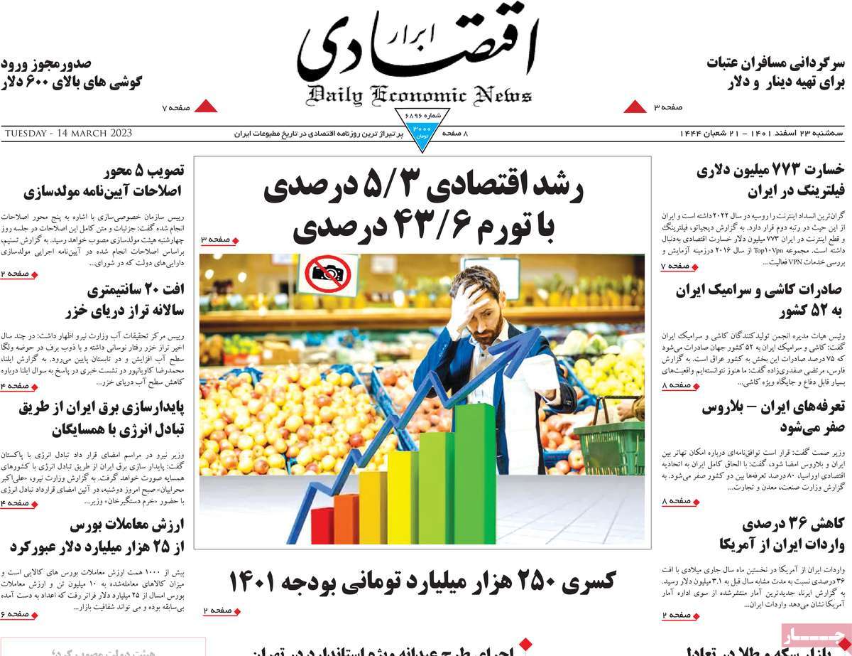 روزنامه های امروز مورخ 23-12-1401 11