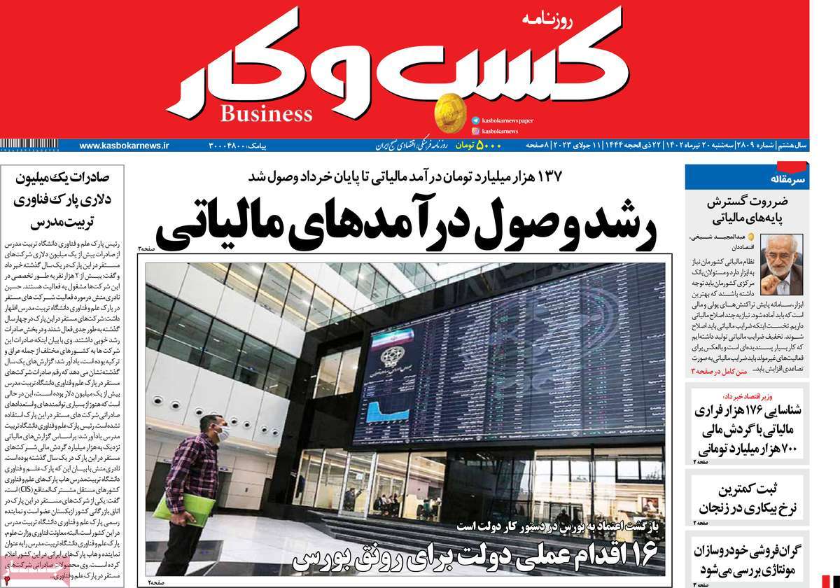 روزنامه های امروز مورخ 20-04-1402 15