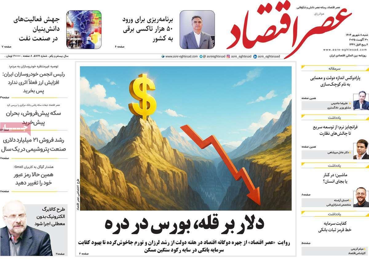 روزنامه های روز شنبه مورخ 08-06-1404 15