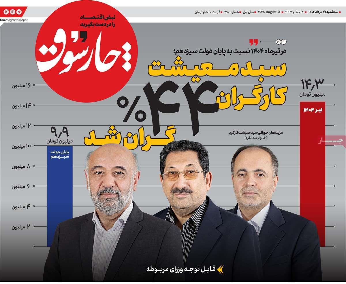 روزنامه های روز سه شنبه مورخ 21-05-1404 18