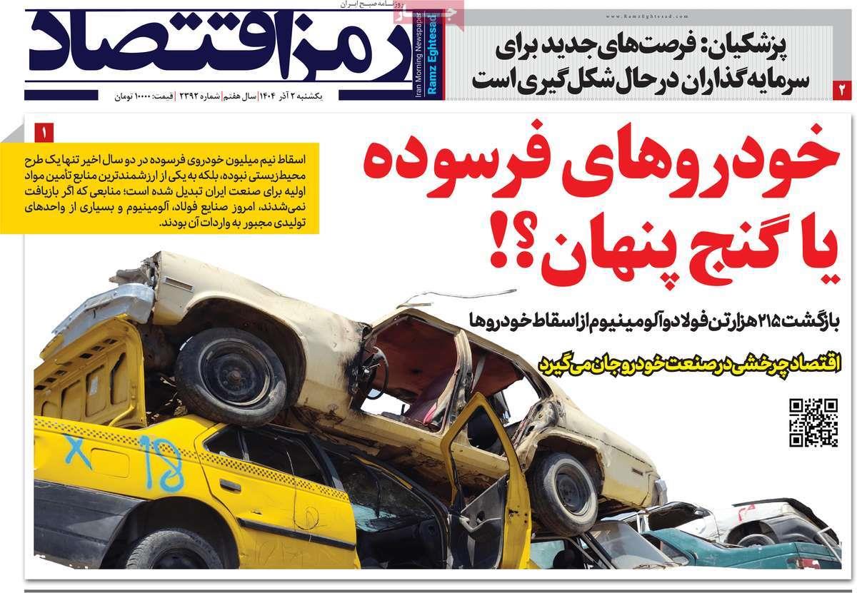 روزنامه های روز یکشنبه مورخ 02-09-1404 13